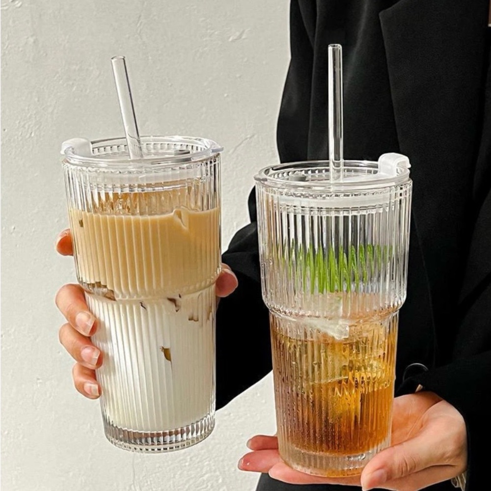 Ribbed Glass Tumbler
